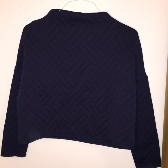 Zara Tops - ZARA CROPPED PATTERNED DOLMAN SLEEVE SWEATER